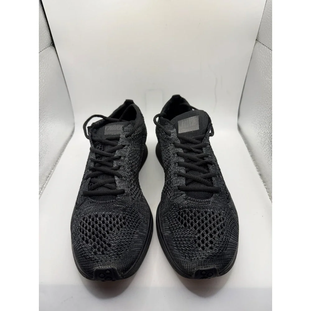 Nike Flyknit Racer Triple Black Running Shoes 526628-009 Mens 5 Womens 6.5